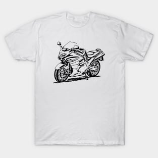 ZZR1100 Motorcycle Sketch Art T-Shirt